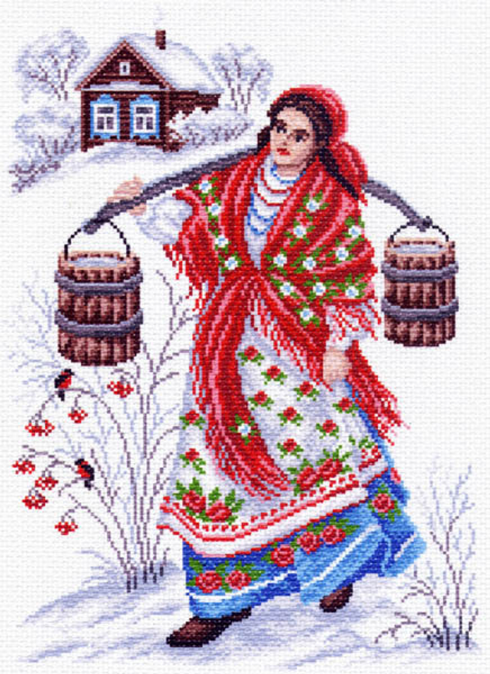 "Студеная водица"-1464 канва с рисунком