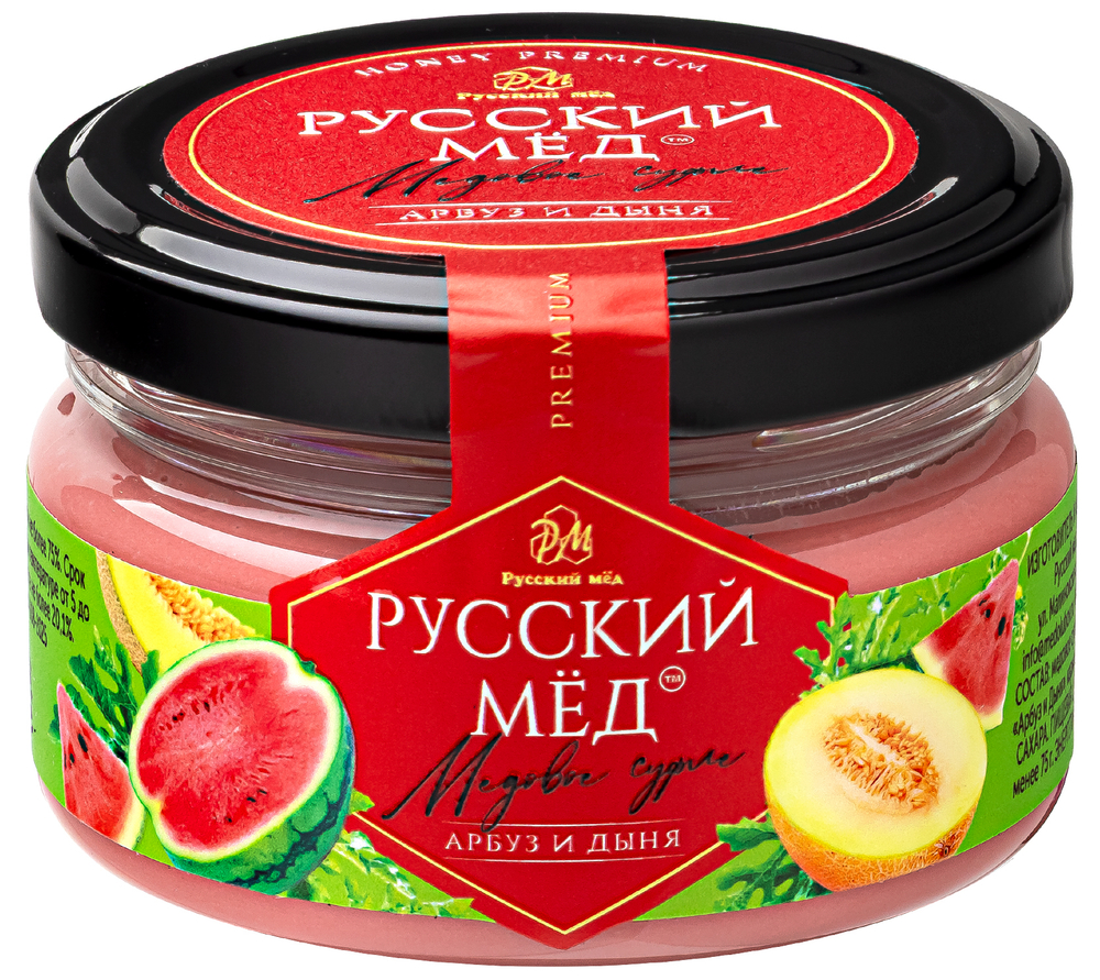 Медовое суфле арбуз и дыня Русский мёд 100 мл