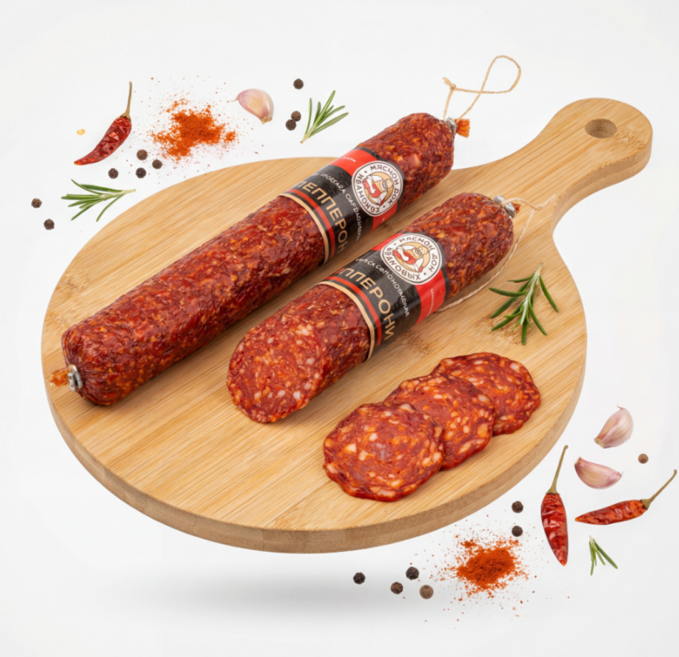 Колбаса Пепперони с/к (*300гр), Мясной дом Ивановых