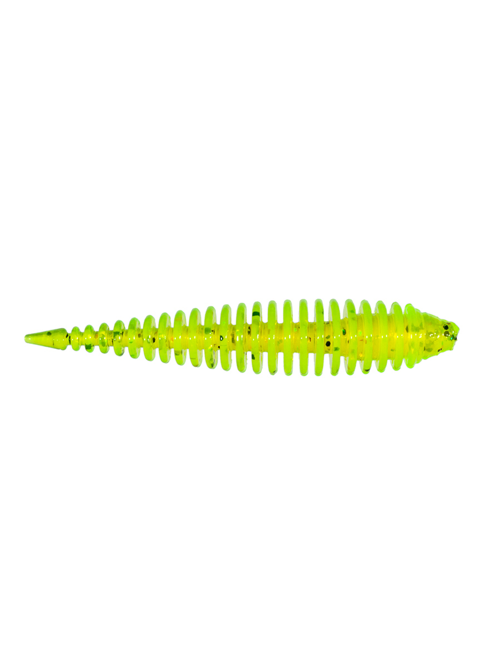 Приманка ZUB-MAGGOT SLIM 40мм(1,5")-12шт, (цвет 310) желтый с блестками