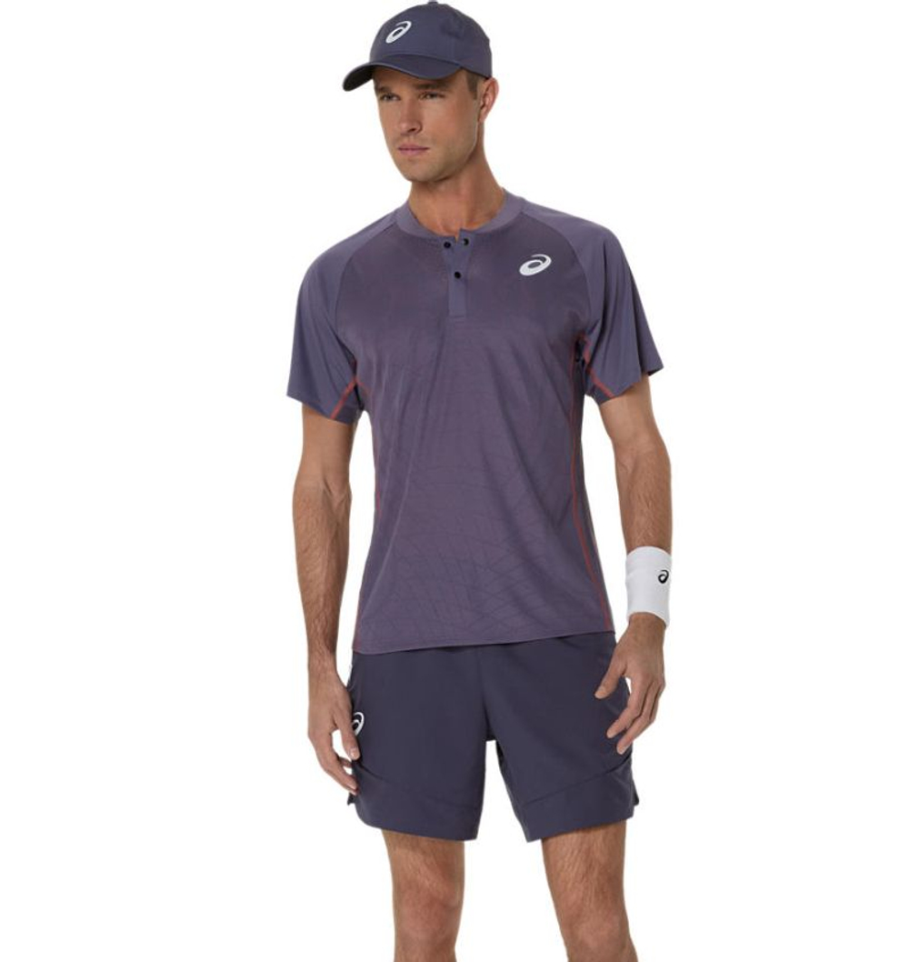 Мужское теннисное поло Asics Match Actibreeze - greyish purple