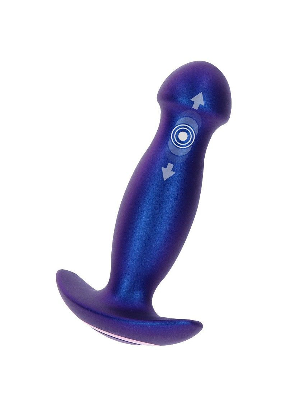 Синяя анальная вибропробка Buttocks The Wild Magn Pulse Vibrating Plug - 15 см. (Цвет: синий)