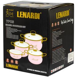 Lenardi 776-031 Набор эмалированной посуды из 7 предметов MIGUELв под.уп.(х2)