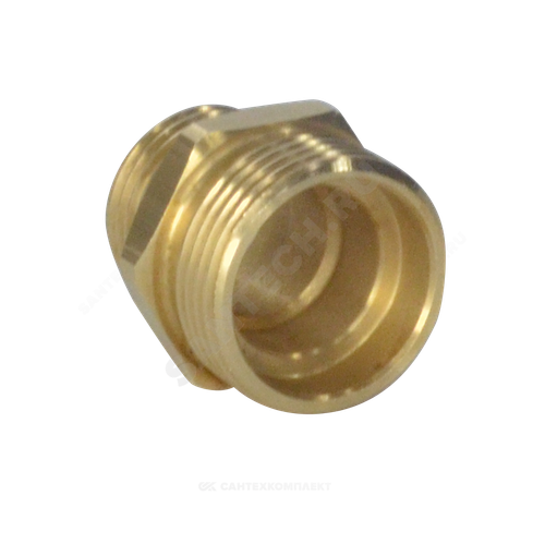Ниппель латунь переходной Ду 20х15 (3/4"х1/2") НР Россия