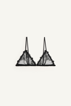 ZARA БЮСТГАЛЬТЕР С КРУЖЕВОМ - LIMITED EDITION, ЧЕРНЫЙ