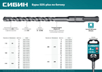 СИБИН 10 х 310 мм, SDS-plus бур (29312-310-10)