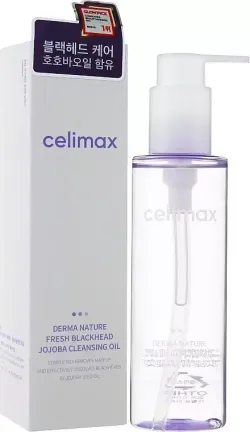 CELIMAX Масло гидрофильное Derma Nature Fresh Blackhead Jojoba Cleansing Oil 150 мл.