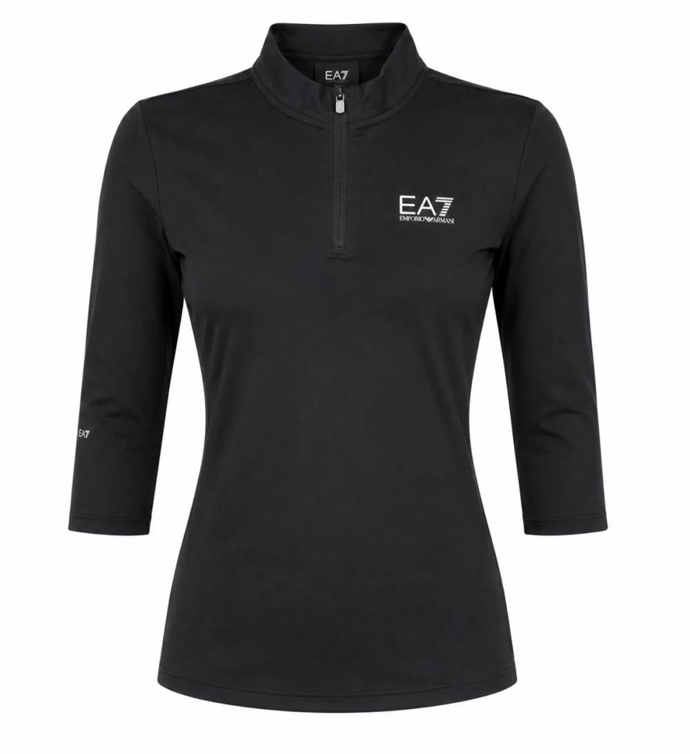 Женская теннисная футболкаEA7 Woman Jersey - black beauty