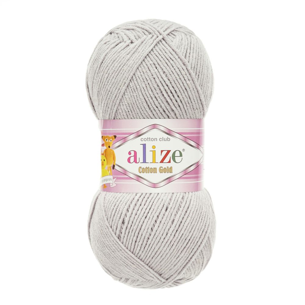 Пряжа Alize (Ализе) Cotton Gold / уп.5 мот. по 100 г, 330м, 200 серый A
