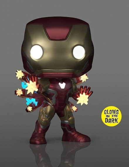 Фигурка Funko POP! Bobble Marvel Infinity Saga Avengers Endgame Iron Man (светится в темноте) (Exc)