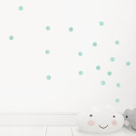 Интерьерная наклейка Watercolor Polka Dots — мятный