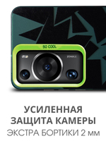 Дизайнерский чехол из пластика для HUAWEI P60 / P60 PRO с усиленной защитой камеры и глянцем