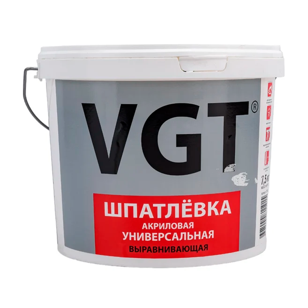 Шпатлевка акриловая универсальная влагостойкая 7,5кг (ВГТ) Шпатлевка акриловая универсальная влагостойкая 7,5кг (ВГТ)