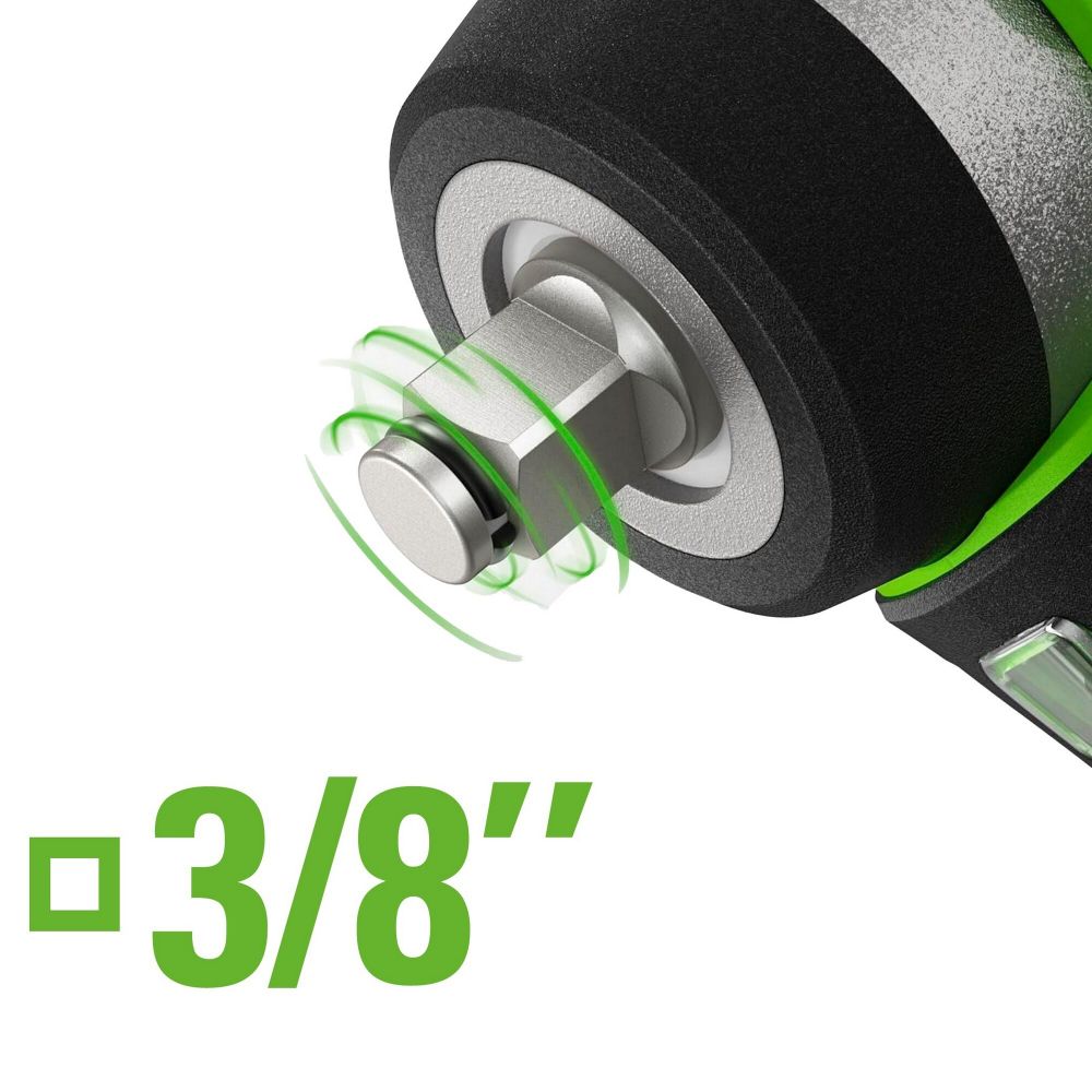 Гайковерт ударный акк. Greenworks G24IW200, 24V,б/щет, 3/8'', 200Нм, 1х4Ач,ЗУ,кор (3803607CUB)