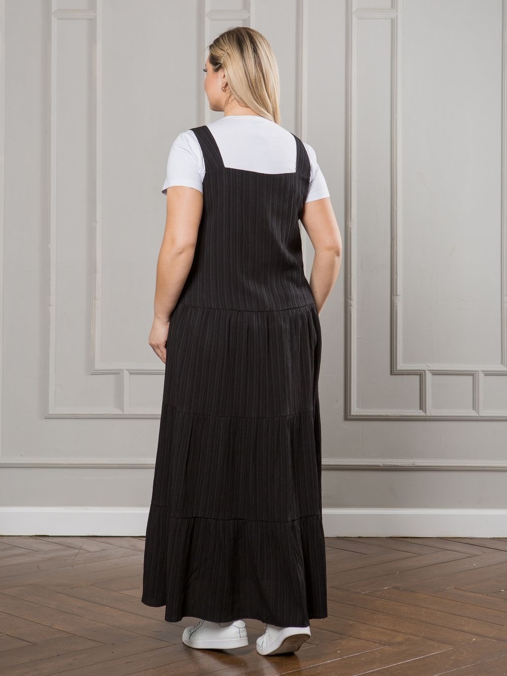 Сарафан 1251 серый Novita (Акция)