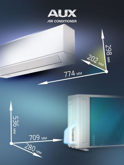 Сплит-система AUX ASW-H12A4/CA-R2DI + AS-H12A4/CA-R2DI, белый — (15)