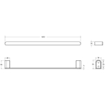 Полотенцедержатель Cezares Stylus STYLUS-TH-60-IN Сатин