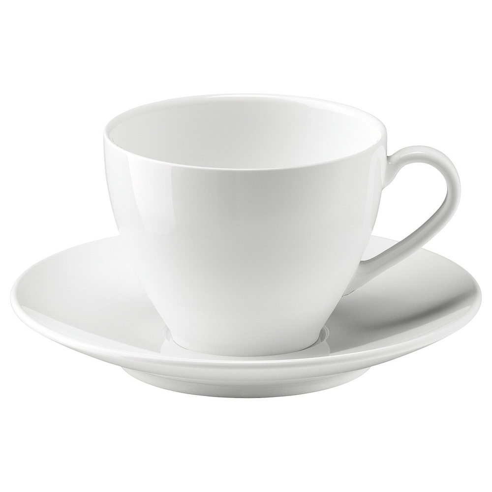 IKEA VÄRDERA (ИКЕА ВЭРДЕРА) — Кофейная чашка с блюдцем, белая, 20 мл, фото 7