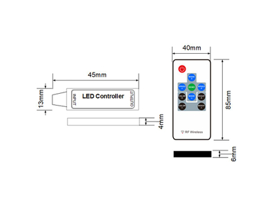 Контроллер для ленты RF-RGB-10-6A