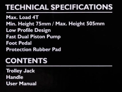 Домкрат подкатной гидравлический 4т JCB JCB-T84008