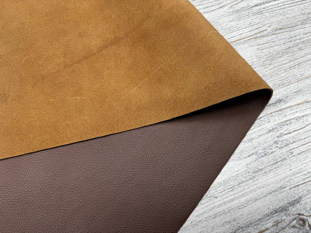 Коричневая кожа Elliot Caramel Lux раскрой листа