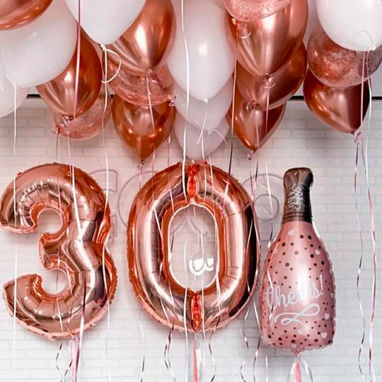 Композиция из шаров на 30 лет Чирз