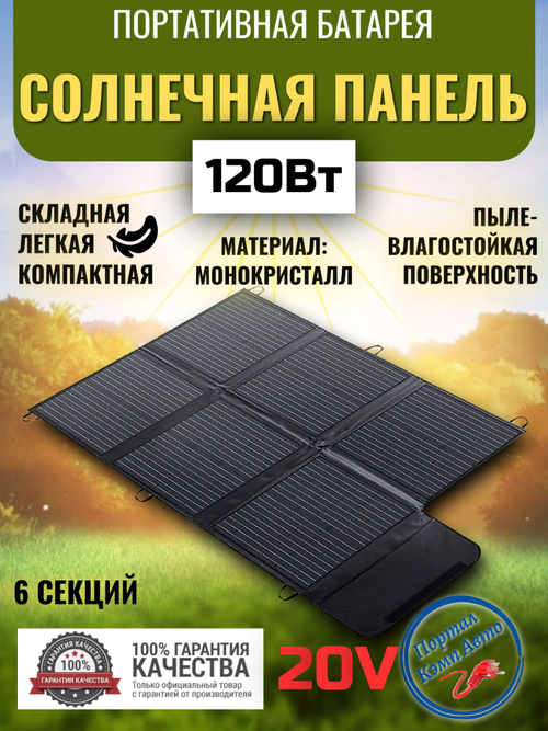 Солнечная батарея портативная складная панель120Вт 20В Lvyuan