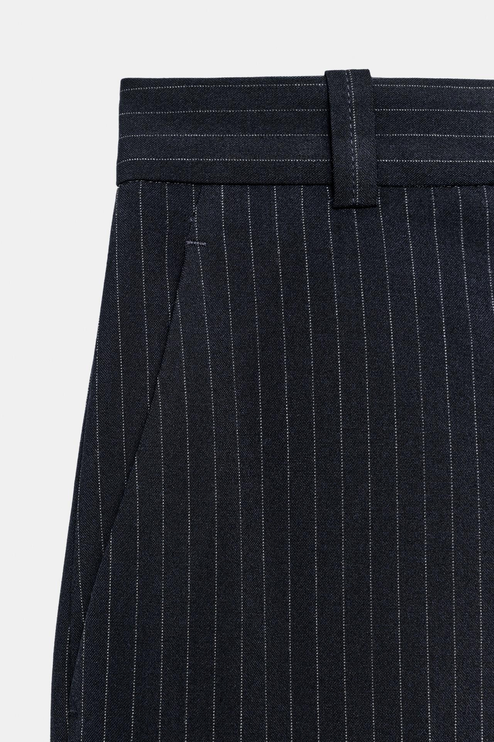 ZARA БРЮКИ В ТОНКУЮ ПОЛОСКУ С ВЫСОКОЙ ПОСАДКОЙ — ZW COLLECTION, ПОЛОСКИ