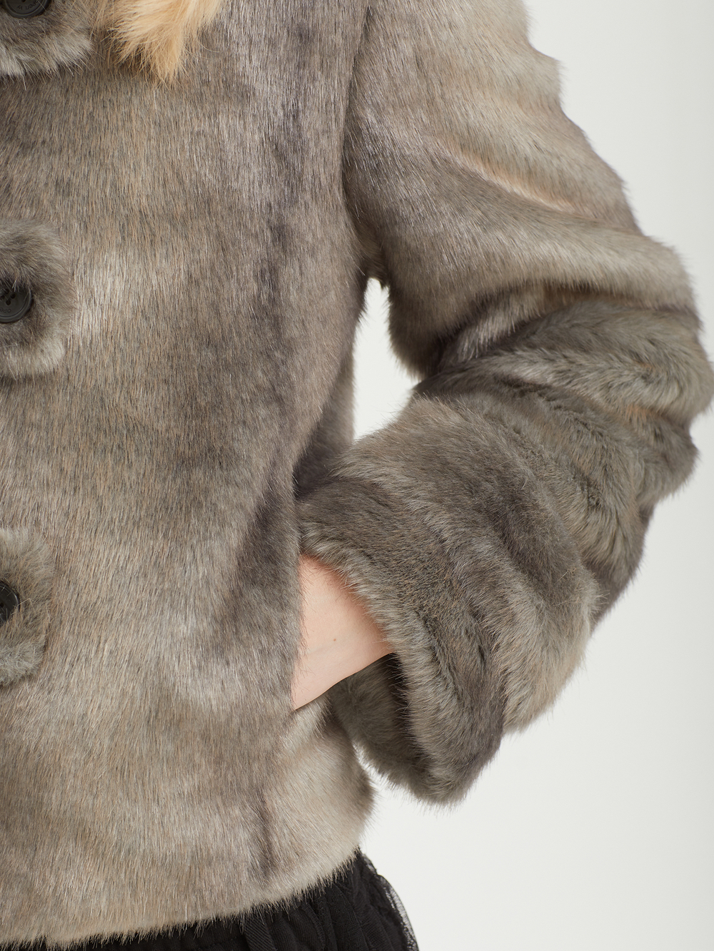 Женская Куртка Faux Fur Tab Toggle