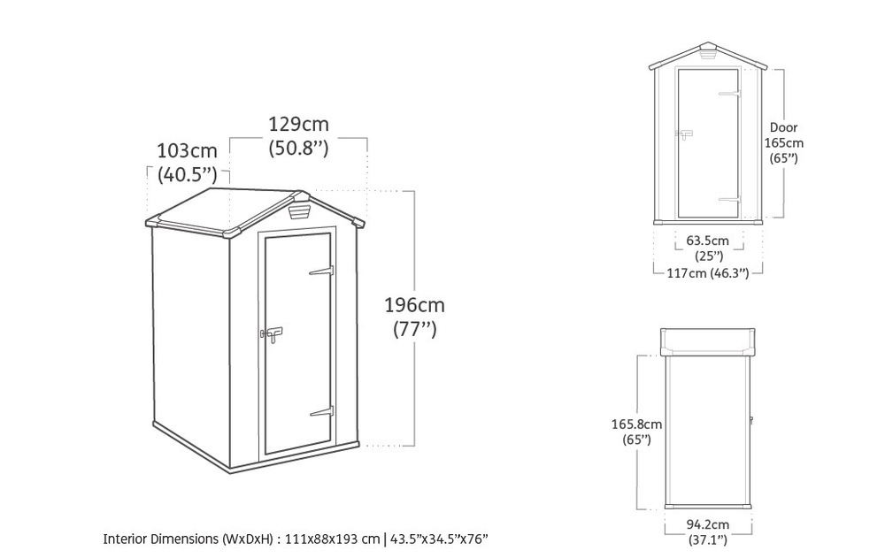 Пластиковый сарай Keter Manor 4x3 beige