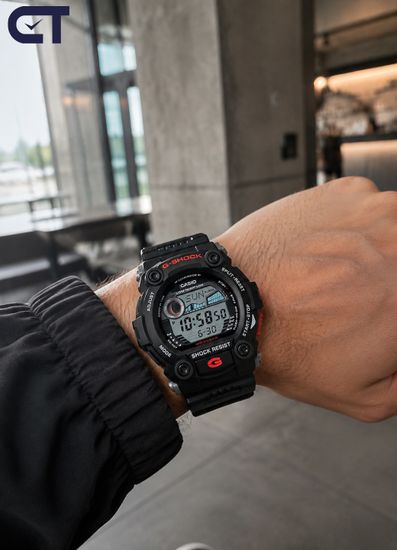 CASIO G-7900-1DR G-SHOCK мужские наручные часы — цифровая модель с графиком приливов, данными Луны и WR200