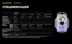Фонарь Armytek Crystal Pro UV Yellow