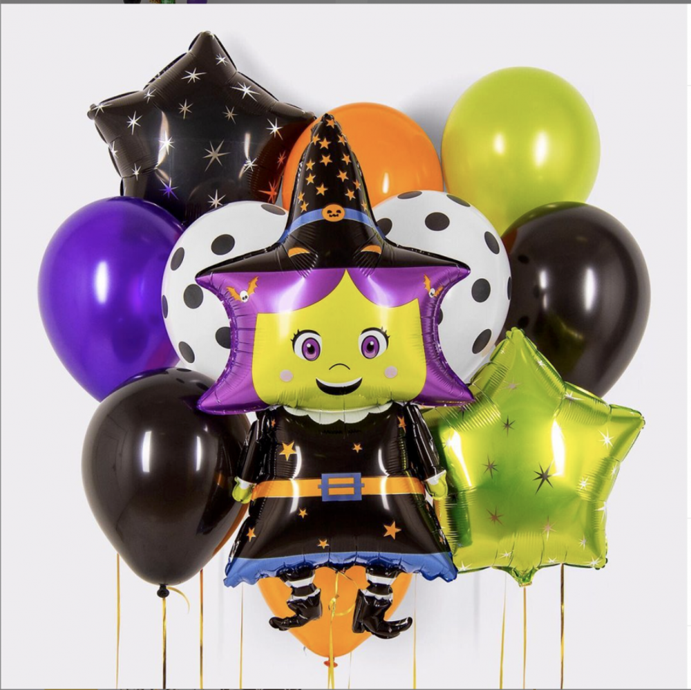 Шар-фигура, фольга, "Маленькая ведьмочка" (Falali), 39"/99 см (БГ-35) 