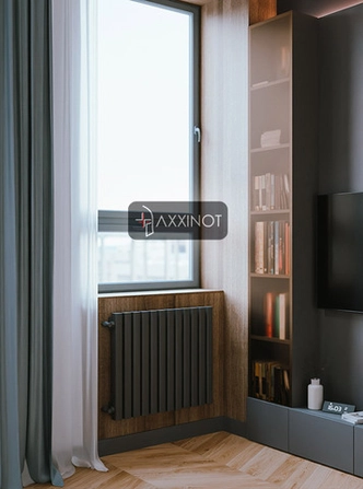Axxinot Fortalla V 900 - вертикальный трубчатый радиатор высотой 900 мм, черный