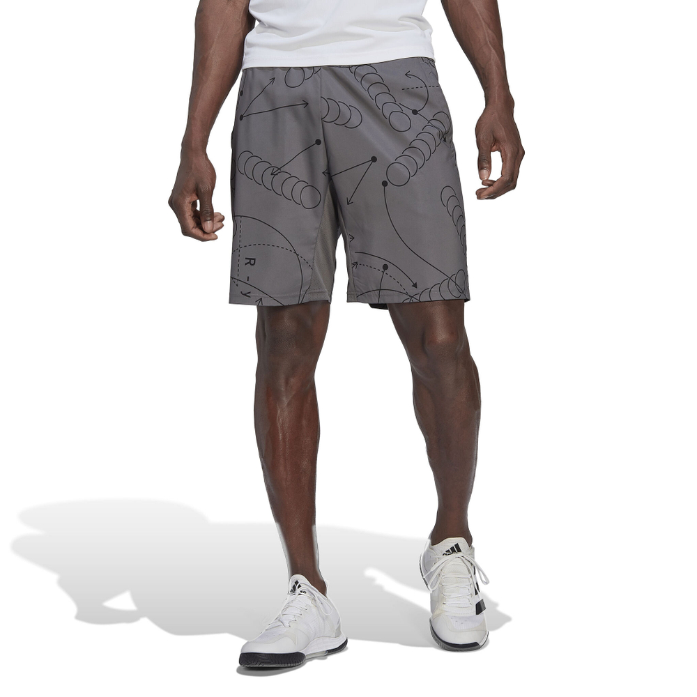 Мужские теннисные шорты adidas Club Graphic Shorts Men - Grey