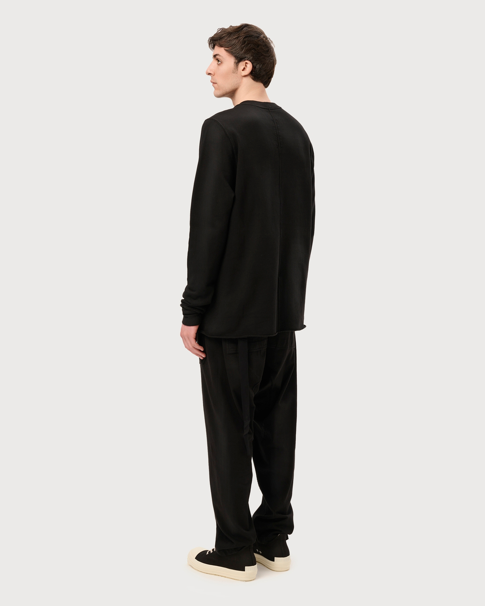 RICK OWENS DRKSHDW СВИТШОТ ЧЕРНЫЙ KNIT CREWNECK