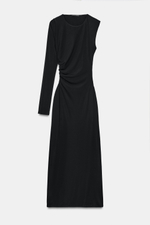 ДЛИННОЕ АСИММЕТРИЧНОЕ ПЛАТЬЕ С РАЗРЕЗОМ — ZARA