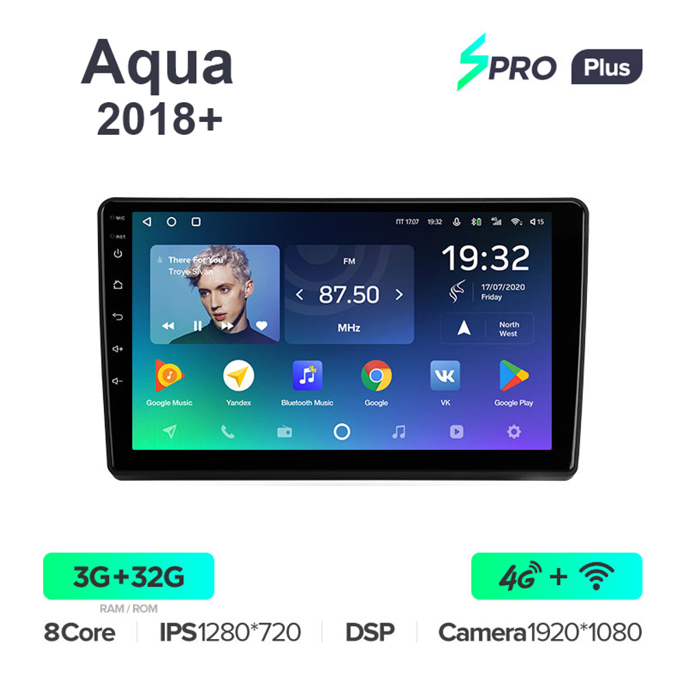 Teyes SPRO Plus 9"для Toyota Aqua 2018+