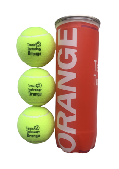 Мячи в банке 3 штуки для пляжного тенниса Tennis Technology Drange Orange