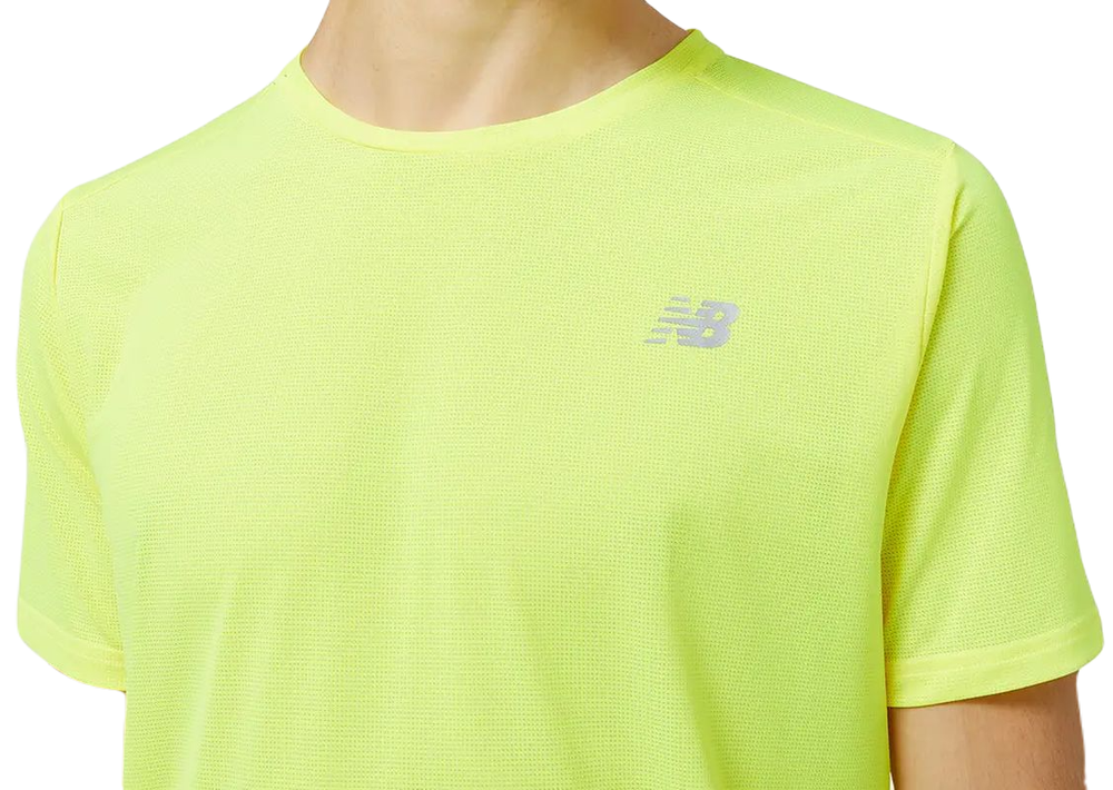 Мужская теннисная футболка New Balance Accelerate Short Sleeve - желтый