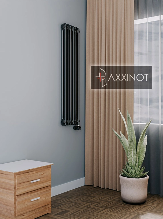 Axxinot Sentir Electric 2120 - электрический вертикальный двухтрубный трубчатый радиатор высотой 1200 мм, палитра RAL