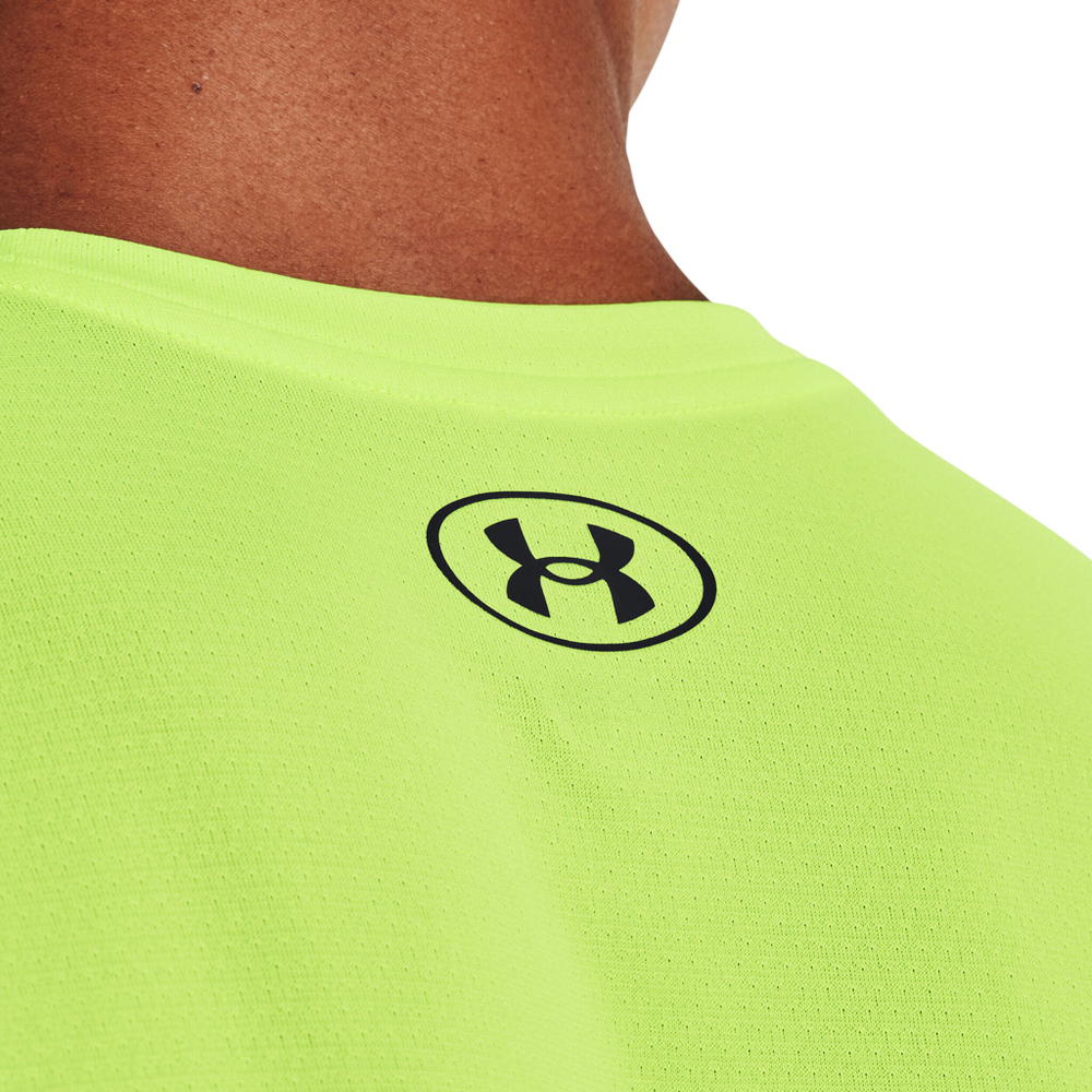 Мужское теннисное поло Under Armour Tech Vent T-Shirt Men - Neon Yellow