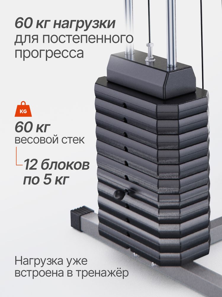 Силовой комплекс DFC HomeGym D7000-60 / стек 60 кг
