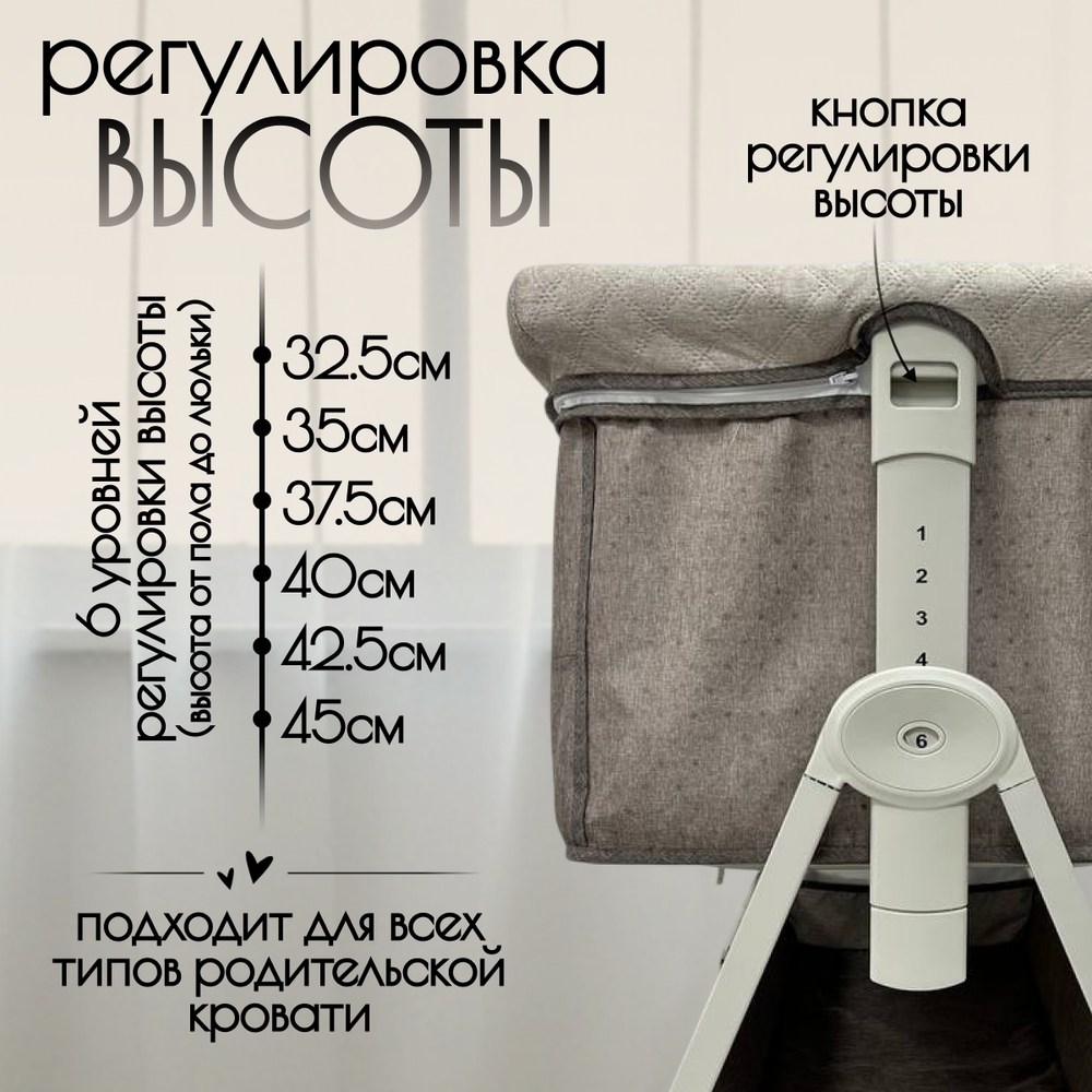 Детская кроватка 5в1 Elva LUX
