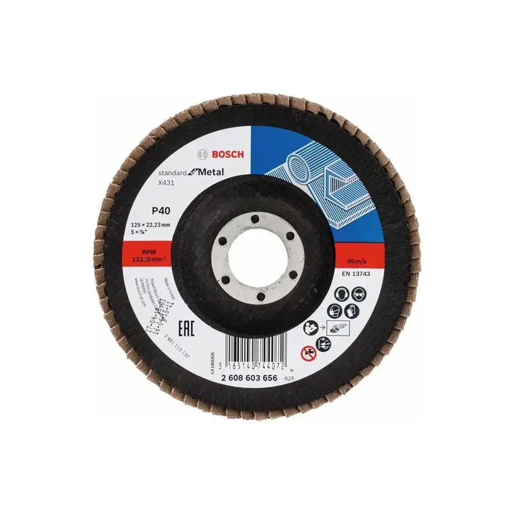 Лепестковый шлифкруг X431, Standard for Metal 125 мм BOSCH 2608603656