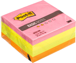 Куб cтикеров Post-it Basic "Неоновая радуга", 76 х 76 мм, 400 листов