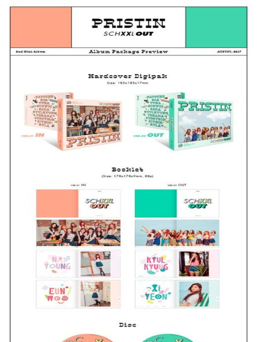 Альбом PRISTIN - SCHXXL OUT 2nd Mini Album IN Version