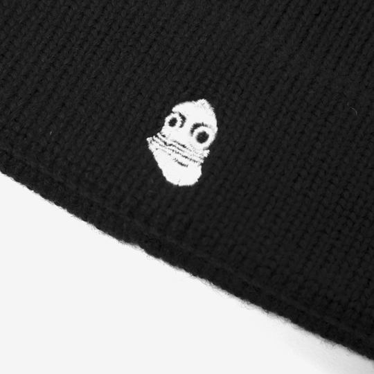 Beanie Hat Embroidered Logo Black