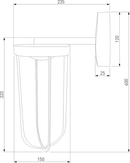 Настенный светильник уличный Ritz 35183/D черный Elektrostandard