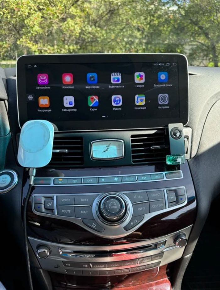 Магнитола для Infiniti Q70, M25, M37 (поддержка Bose и 360) - Kuberg HP-9100-LZ монитор 12.3" в стиле MERCEDES на Android 13, Быстрая, CarPlay, 4G SIM-слот